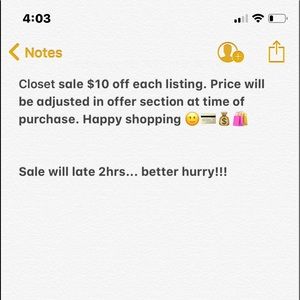 2hr closet sale